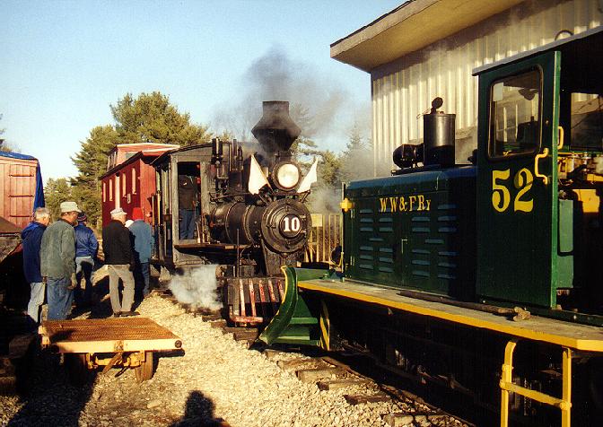 Steam and diesel meet.